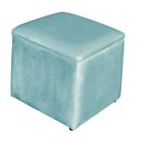 Ver imagem 6 de Poltrona Amamentação com Puff Laura Suede Azul Turquesa - Lm Decor