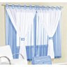 Cortina Quarto Infantil 2,00x1,70 Juvenil Varão Simples Menino Menina Azul - 1
