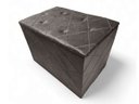 Ver imagem 6 de Puff Baú c/ Botão Banqueta Suede Organizar Decorar 55cm Marrom Trançado