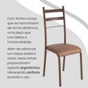 Ver imagem 6 de Conjunto Sala de Jantar Mesa Retangular 120x75cm Tampo Granito Ocre 4 Cadeiras Marselha Marrom/C.