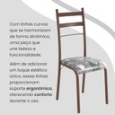 Ver imagem 6 de Conjunto Sala de Jantar Mesa Retangular 120x75cm Tampo Granito Ocre 4 Cadeiras Marselha Marrom/Paraopeba