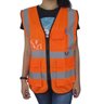 Colete Sinalizador Refletivo Segurança Trabalho EPI Blusao Fluorescente Bolsos Ziper Obra Transito G - 9