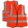 Colete Sinalizador Refletivo Segurança Trabalho EPI Blusao Fluorescente Bolsos Ziper Obra Transito G - 3