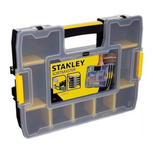 Maleta Plástica Simples para Ferramentas e Parafusos Stanley Cor Preto