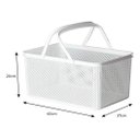 Ver imagem 2 de Cesto Retangular Línea com Alça Branco 40x27x20cm Paramount