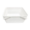 Ver imagem 4 de Cesto Retangular Línea com Alça Branco 40x27x20cm Paramount