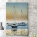 Ver imagem 1 de Placa Decorativa Barcos no Mar Por do Sol-30X45Cm