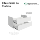 Ver imagem 3 de Kit 2 Gavetas para Guarda-Roupa Modulado Neo Branco Madesa