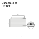 Ver imagem 2 de Kit 2 Gavetas para Guarda-Roupa Modulado Neo Branco Madesa