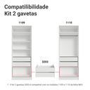 Ver imagem 4 de Kit 2 Gavetas para Guarda-Roupa Modulado Neo Branco Madesa