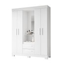 Ver imagem 2 de Guarda-Roupa Capelinha com 2 Gavetas e Espelho Branco/Rosa