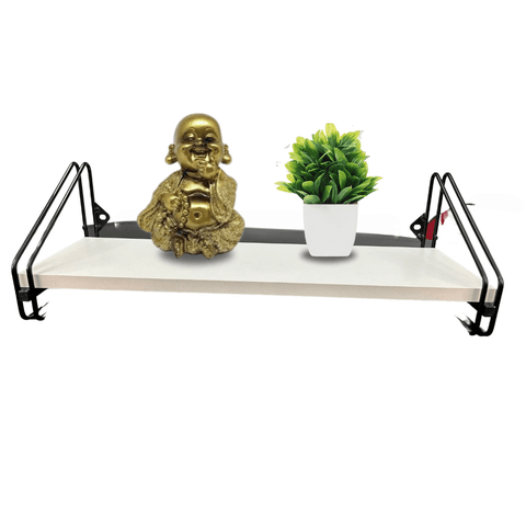 Nicho Prateleira 16 Cm X 49 Cm - Super Luxo C/suporte Preto