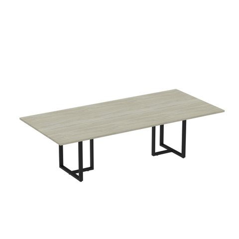 Mesa Reunião 2600x1200mm MR2600P25TUB Bege/Nogueira Casblanca/Preto