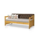 Ver imagem 2 de Sofá Cama Dublin 3 Lugares 195cm Marrom Veludo
