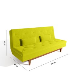 Sofá Cama 3 Lugares em Suede Tokio Yescasa - 3