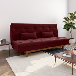 Sofá Cama 3 Lugares em Suede Tokio Yescasa - 1