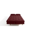 Ver imagem 6 de Sofá Cama 3 Lugares em Suede Tokio Yescasa Vermelho Marsala/Mel