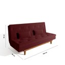 Ver imagem 3 de Sofá Cama 3 Lugares em Suede Tokio Yescasa