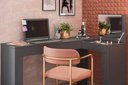 Ver imagem 3 de Escrivaninha Penteadeira Camarim Jade Quarto Luxo Maquiagem de Canto Premium Cor Preto