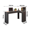 Ver imagem 6 de Escrivaninha Penteadeira Camarim Jade Quarto Luxo Maquiagem de Canto Premium Cor Preto