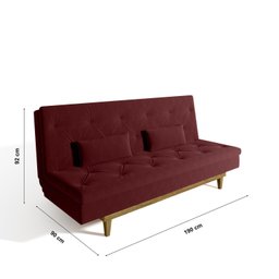 Sofá Cama 3 Lugares em Suede Tokio Yescasa - 3