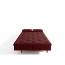 Ver imagem 7 de Sofá Cama 3 Lugares em Suede Tokio Yescasa Vermelho Marsala/Castanho