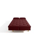 Ver imagem 7 de Sofá Cama 3 Lugares em Suede Tokio Yescasa Vermelho Marsala/Cerejeira