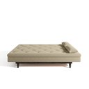 Ver imagem 6 de Sofá Cama 3 Lugares em Suede Tokio Yescasa Bege Castor/Tabaco