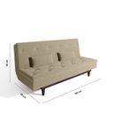 Ver imagem 3 de Sofá Cama 3 Lugares em Suede Tokio Yescasa