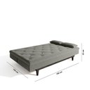 Ver imagem 4 de Sofá Cama 3 Lugares em Suede Tokio Yescasa