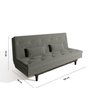 Sofá Cama 3 Lugares em Suede Tokio Yescasa - 3