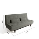 Ver imagem 3 de Sofá Cama 3 Lugares em Suede Tokio Yescasa