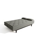 Ver imagem 6 de Sofá Cama 3 Lugares em Suede Tokio Yescasa Cinza/Tabaco