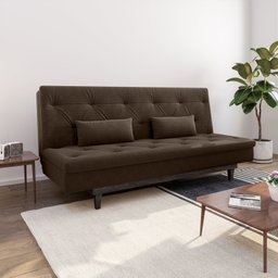 Sofá Cama 3 Lugares em Suede Tokio Yescasa - 1