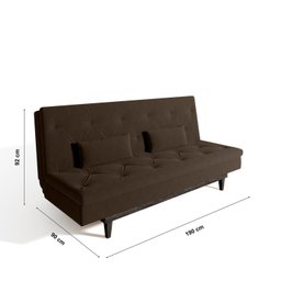 Sofá Cama 3 Lugares em Suede Tokio Yescasa - 3