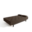 Ver imagem 6 de Sofá Cama 3 Lugares em Suede Tokio Yescasa Marrom/Tabaco