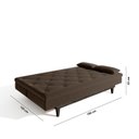 Ver imagem 4 de Sofá Cama 3 Lugares em Suede Tokio Yescasa