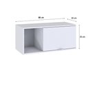 Ver imagem 3 de Armário Aéreo c/Nicho e Porta Basculante 35x80x35cm WLNP80 Branco Chess