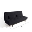 Ver imagem 3 de Sofá Cama 3 Lugares em Suede Tokio Yescasa