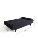 Ver imagem 4 de Sofá Cama 3 Lugares em Suede Tokio Yescasa