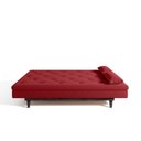 Ver mais imagens de Sofá Cama 3 Lugares em Suede Tokio Yescasa Vermelho/Tabaco