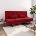 Ver imagem 1 de Sofá Cama 3 Lugares em Suede Tokio Yescasa