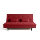 Ver imagem 5 de Sofá Cama 3 Lugares em Suede Tokio Yescasa Vermelho/Tabaco
