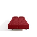 Ver imagem 7 de Sofá Cama 3 Lugares em Suede Tokio Yescasa Vermelho/Tabaco