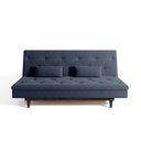 Ver imagem 5 de Sofá Cama 3 Lugares em Suede Tokio Yescasa Azul/Tabaco