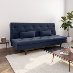 Sofá Cama 3 Lugares em Suede Tokio Yescasa - 1