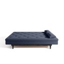 Ver mais imagens de Sofá Cama 3 Lugares em Suede Tokio Yescasa Azul/Tabaco