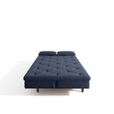 Ver imagem 7 de Sofá Cama 3 Lugares em Suede Tokio Yescasa Azul/Tabaco