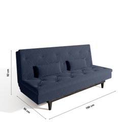 Sofá Cama 3 Lugares em Suede Tokio Yescasa - 3