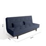 Sofá Cama 3 Lugares em Suede Tokio Yescasa - 3
